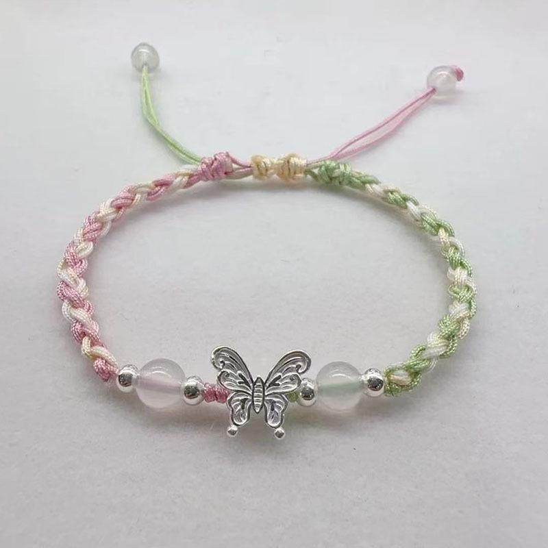 Handmade Butterfly Couple Bracelet: Retro Artistic Chinese Trend for Men & Women