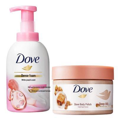 Dove White Peach Duschschaum & Kokosnusspeeling Set