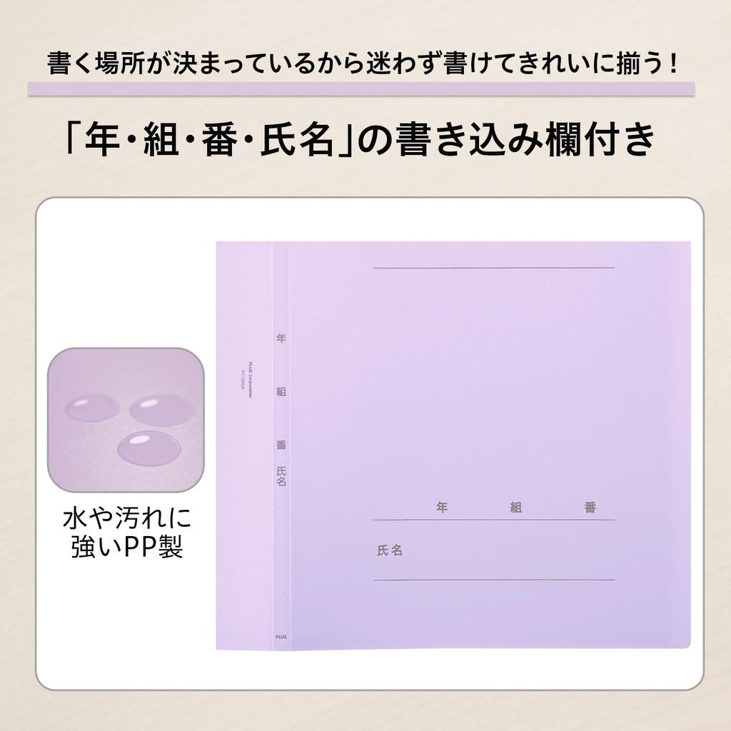 Plus Pocket Year Class Name Clear 20 10 x 10 File, File, FF, Pockets, Files, Violet, FC-122GA, 84-895