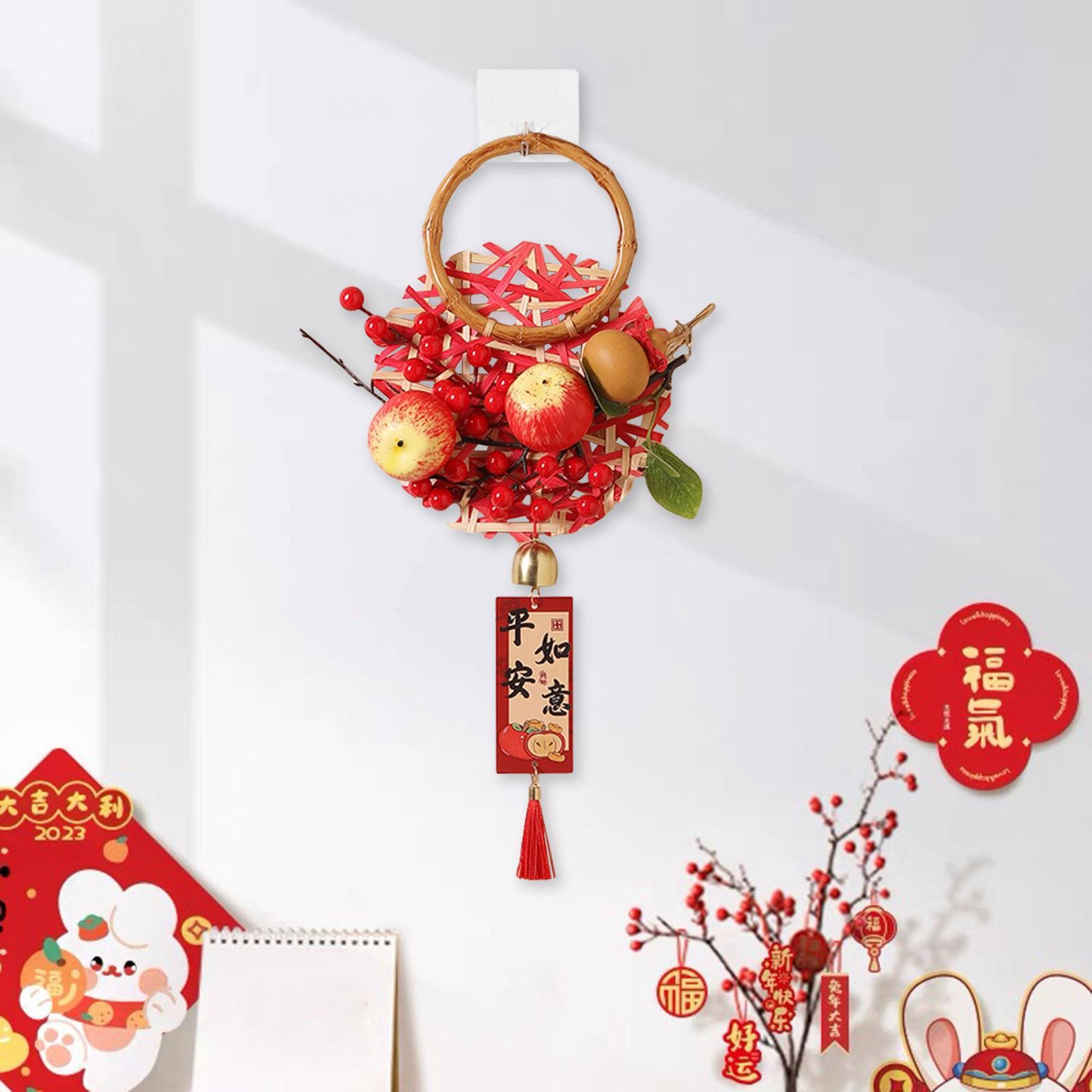 

Chinese Snake New Year Hanging Ornament Artificial Fruit Traditional Height 47cm Spring Festival for Dinning Room Accessories