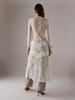 Elegant Resort-Style Lace Cover-Up Dress with Flowing Ribbons