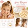 10pcs No Harm Children's Headband Set Heart Shaped Hairband Hair Ring Set  Girl Hair Accessories