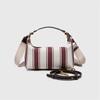 Modische, getäfelte Canvas-Beuteltasche, Designer-Handtaschen für Damen, luxuriöse Schulter-Umhängetaschen aus Pu-Leder mit breitem Riemen