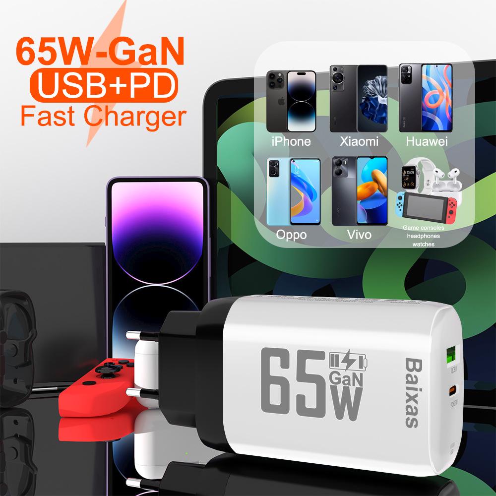 Six-Port QC3.0 30W Charger with EU/US/UK Plug for Fast Mobile Charging