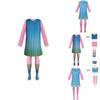 Cute Fantasy Trolls Cosplay Costume Poppy Dress Anime Halloween Stage Outfit