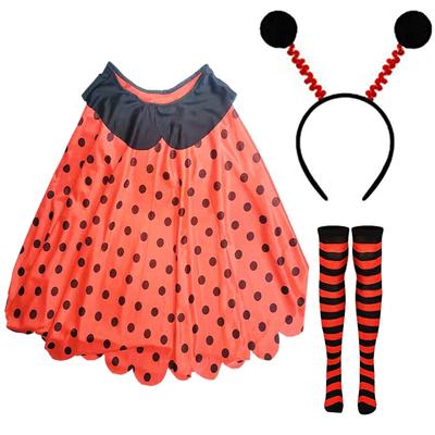 Halloween Ladybugs Costumes Fancy Dress Up Outfit Ladybird Suit for Kids Girls