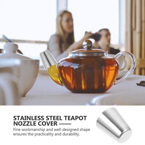 Alasum Teapot Spout Cover, Durable Camping Kettle Protection, Stainless Steel Dustproof Cover, Stain-Resistant Teapot Accessory