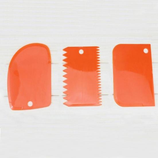 3 Pcs/Set Plastic Pastry Dough Icing Fondant Cake Scraper Decorating Baking Tool