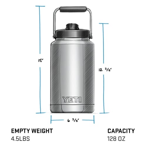 Yeti Rambler Gallon Jug, Vacuum Insulated, Stainless Steel, with Mug Cap, High Desert Clay