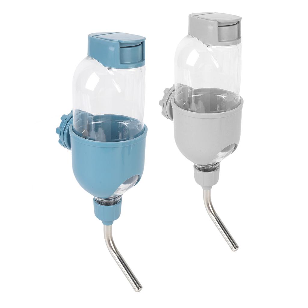 500ml Hundewasserspender Hängende Hundewasserflasche Große Kapazität Doppelkugel-Design Käfig Transportbox für Welpen Katze Kaninchen