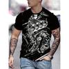 Men's V8 Engine Mechanical 3D Printed T-Shirt Casual Short Sleeve Crewneck Top Cool Motor Car Parts Graphic Tee Hip Hop Streetwear Summer Clothing