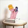 Angel Girl Fantasy Showpiece for Home Decor | Winged Fairy Statue for Shelves | Resin, Pink, 10 X 7 Cm