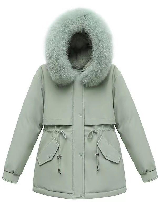 Pie overcomes the trend of cotton-padded winter clothes, new down cotton-padded clothes for women's medium and long loose large-size cotton-padded