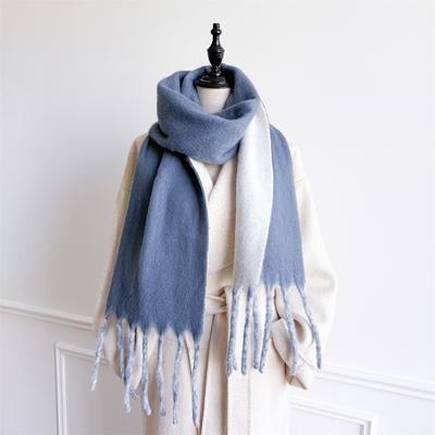 Fashion Solid Color  Women Scarf Winter Hijabs Tessale Tassels Long Lady Shawls Cashmere Like Pashmina Hijabs Scarves Wraps