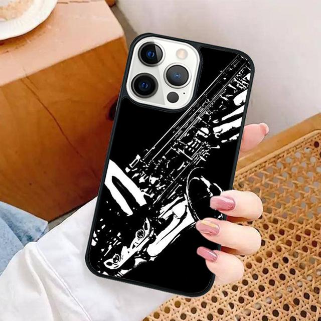 Musical Instruments Saxophone Phone Case for iPhone 17 Air 16 16e 15 Plus for Apple 13 11 12 14 Pro Max Cover coque