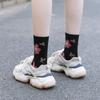 10 Pairs Women Floral Cotton Vintage Patterned Crew Middle Tube Socks Novelty Ankle Ruffled Warm Casual Sock