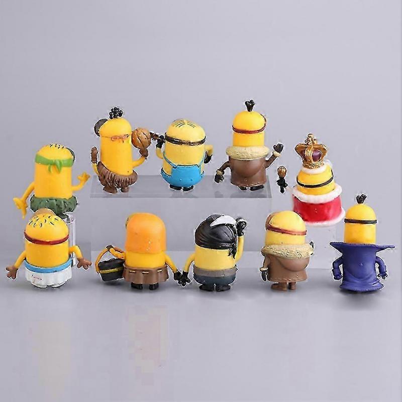 Lot de 10 Mini Figurines Jouets en PVC, Modèles Minions, Figurines d'Action da Collecte, Cadeau d'Anniversaire pour Enfants