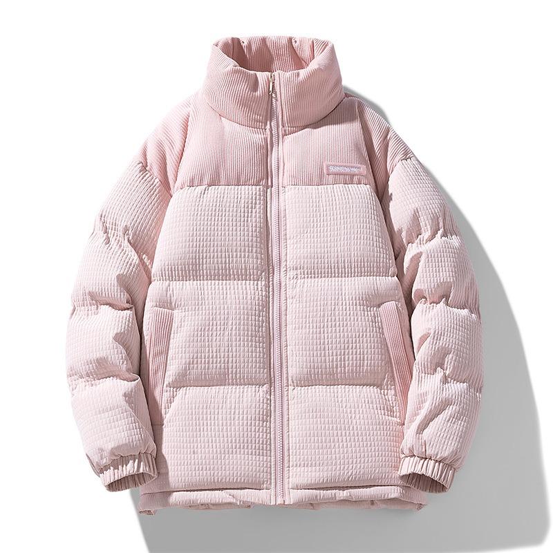 Cord-Baumwollwattierte Kleidung für Jungen, Winter Neu Maiskorn-Gitter Baumwollwattierte Kleidung, Verdickte Brot-Kleidung, Warme Baumwollwattierte Jacke für Paare
