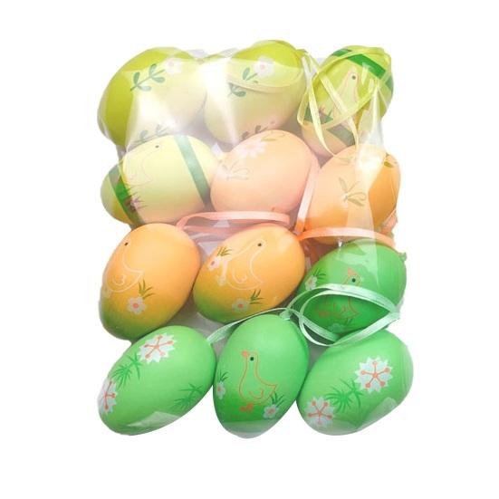 12 szt. Wielokolorowe Plastikowe Pisanki DIY Zabawka do Malowania Jajek dla do Domu Zajęcia dla Dzieci Materiały na Przyjęcie Wielkanocne