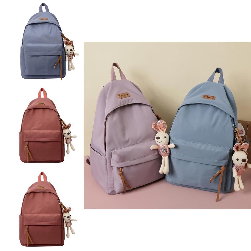 Casual Nylon Student Backpack With Pouch For High School And College Students