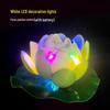 LED Silk Lotus Lamp - Perfect for Lantern Festival, Qixi, Valentine's Day, Water Surface, and DIY Decor.