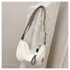 Spacious Nylon Canvas Bag Women Fall Winter New Trend Fashion Versatile Solid Color Crossbody Bag Crescent Moon Bag
