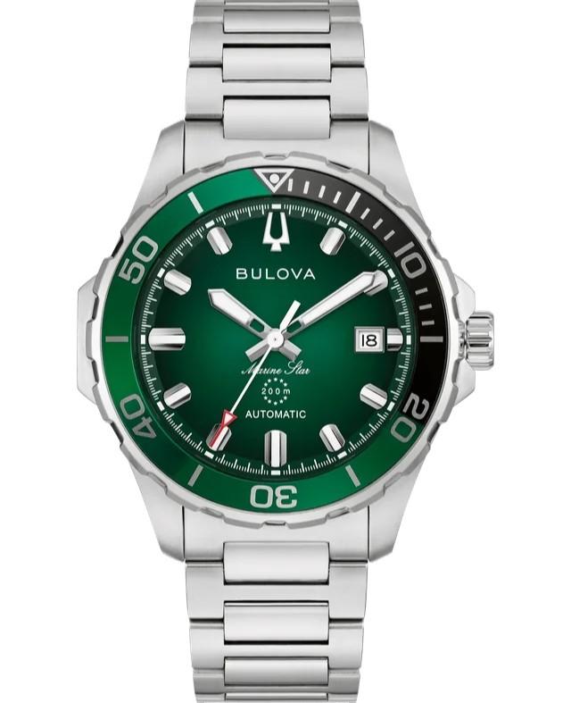 Bulova Marine Star Series Automatic 41mm Men s Watch 98B471 зелёный
