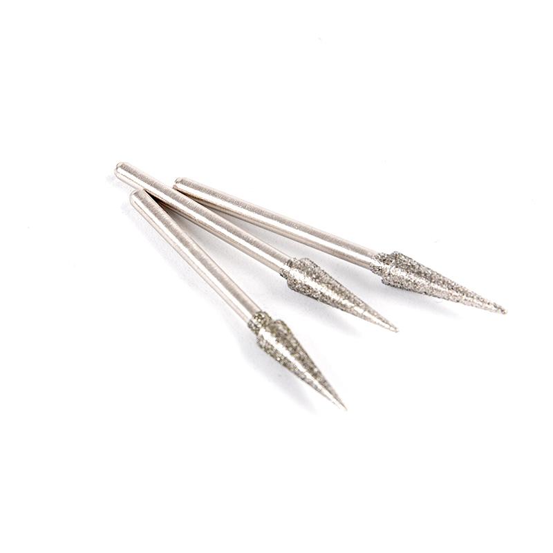 10 stk 0,6 mm-4 mm diamantslipepunkt 2,35 mm skaft for glassstein jade