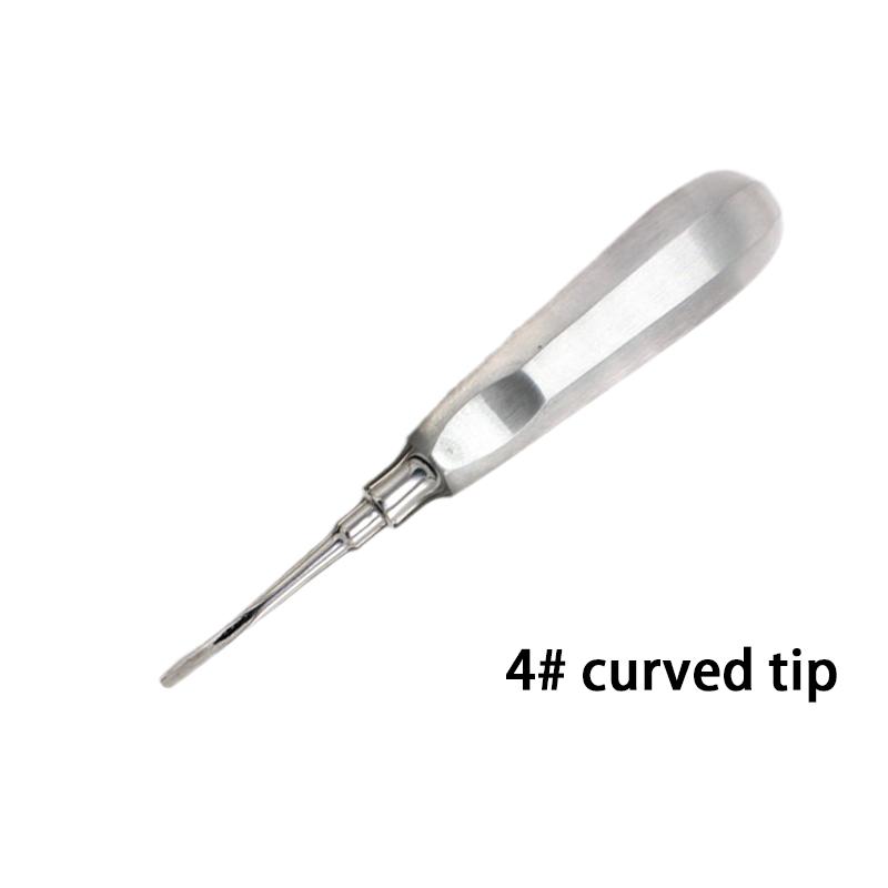 1Pc Dental Extraction Elevator Stainless Steel Tooth Dentist Tool Stright Curved Root Elevator Minimally Invasive Dentistry Tool