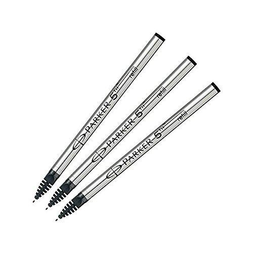 Parker [3-Pack] Refills for 5th Technology Pen (Ingenuity), Black (F Nib) [S1162712]