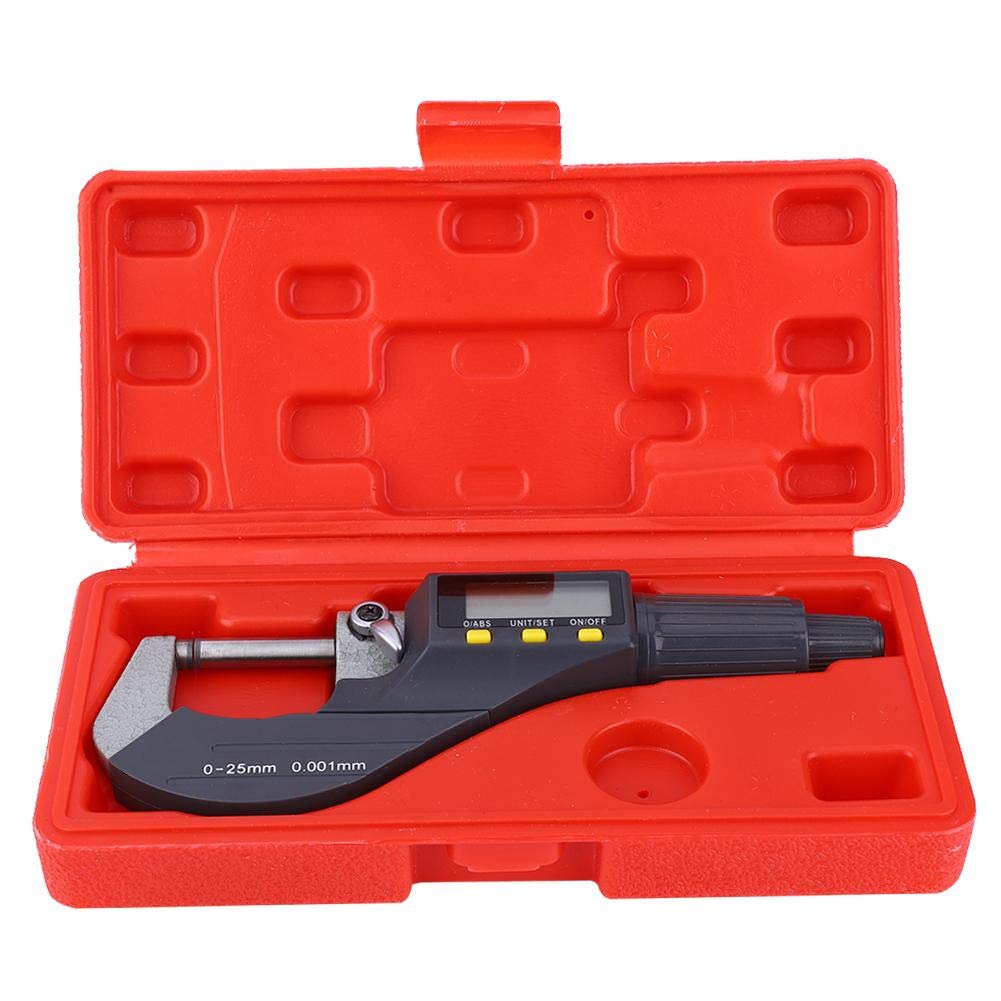Digital Micrometer 0.00005"/0.001mm Outside Micrometer Caliper Electronic Digimatic Micrometer Thickness Measuring Resolution Thickness with