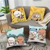 Cartoon One And Two Cloth Animation Pillow Case Square Pillow Bedroom Sofa Leisure Comfort Car Living Room Home Decoration 40X40