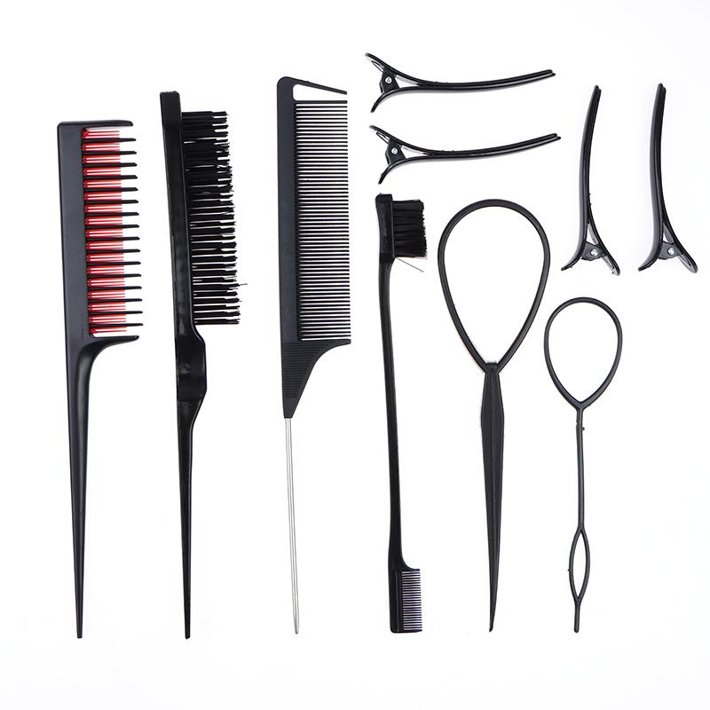 

6/10 шт. Набір гребінців для укладання волосся. Щітка для волосся. Потрійний гребінець. Гребінець із щурячим хвостом. 10set