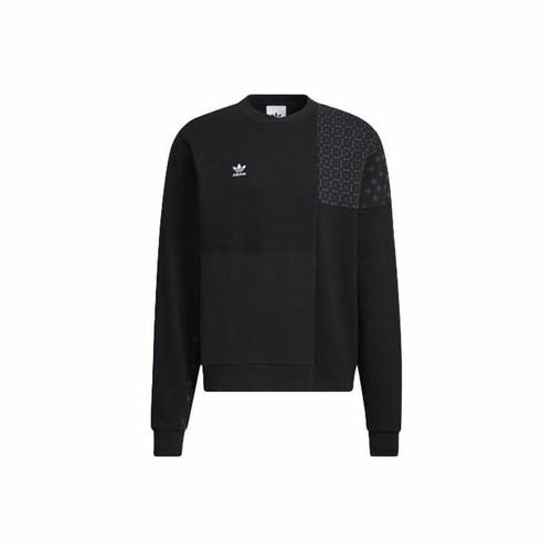 

adidas Originals Graphic Print Crewneck Sweatshirt for Couples, Black XL чёрный