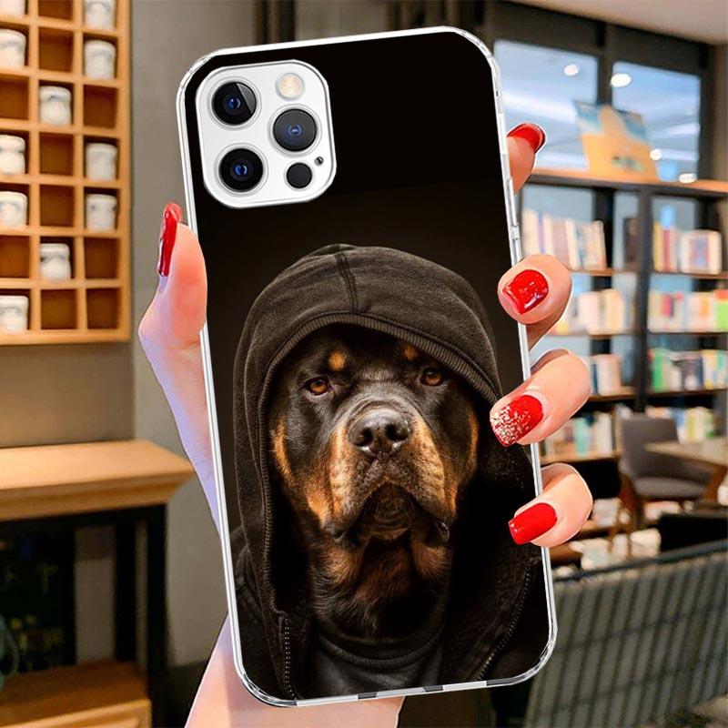 Rottweiler Dog Cover Phone Case For iPhone 16 17 Air 15 14 Pro Max 16E Phone Case 13 Mini 12 11 7 SE 8 Print Pattern Fit Cases 1