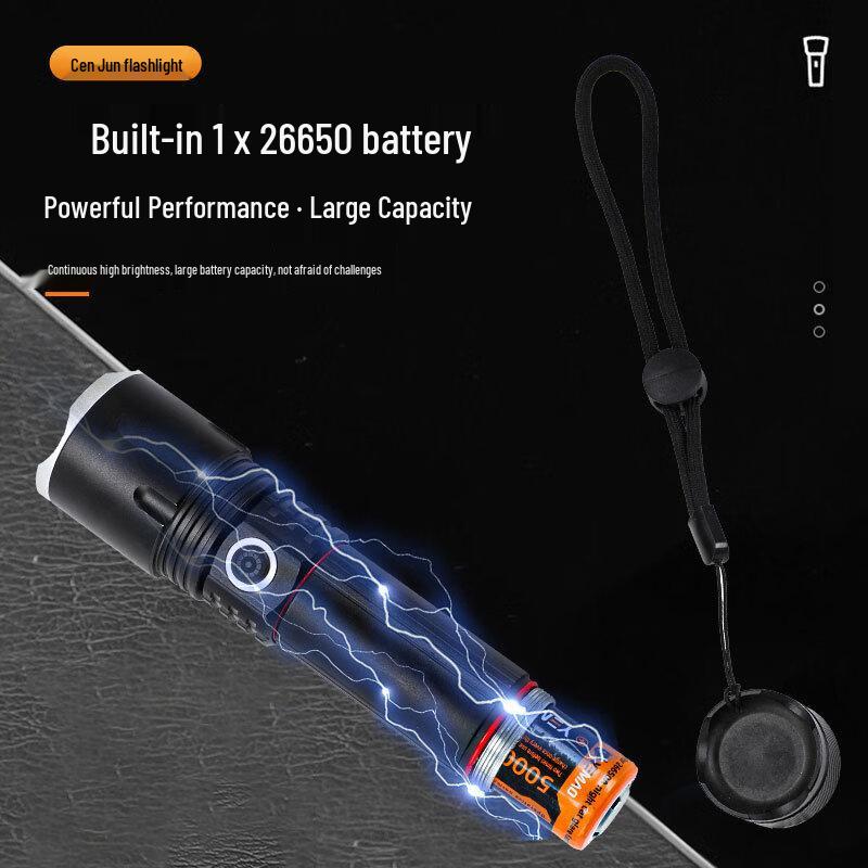 Nu Feng Ultra Bright Laser Zoom Rechargeable Flashlight