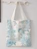 Turtle Pattern Printed Casual Handbag, Reusable Fashionable Backpack, Multifunctional Handbag, Canvas Shopping Bag