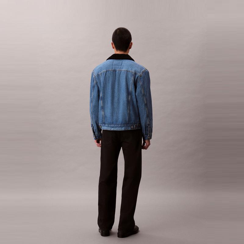 Calvin Klein Vintage American Collar Denim Jacket Men Jacket 4RD783G