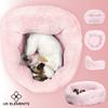 Washable Dog Bed for Winter for Small and Warm Official UK Elements Product (Perfect Cats, Dogs, Puppies) - Fluffy, Stretchy, Bed, (Pink)