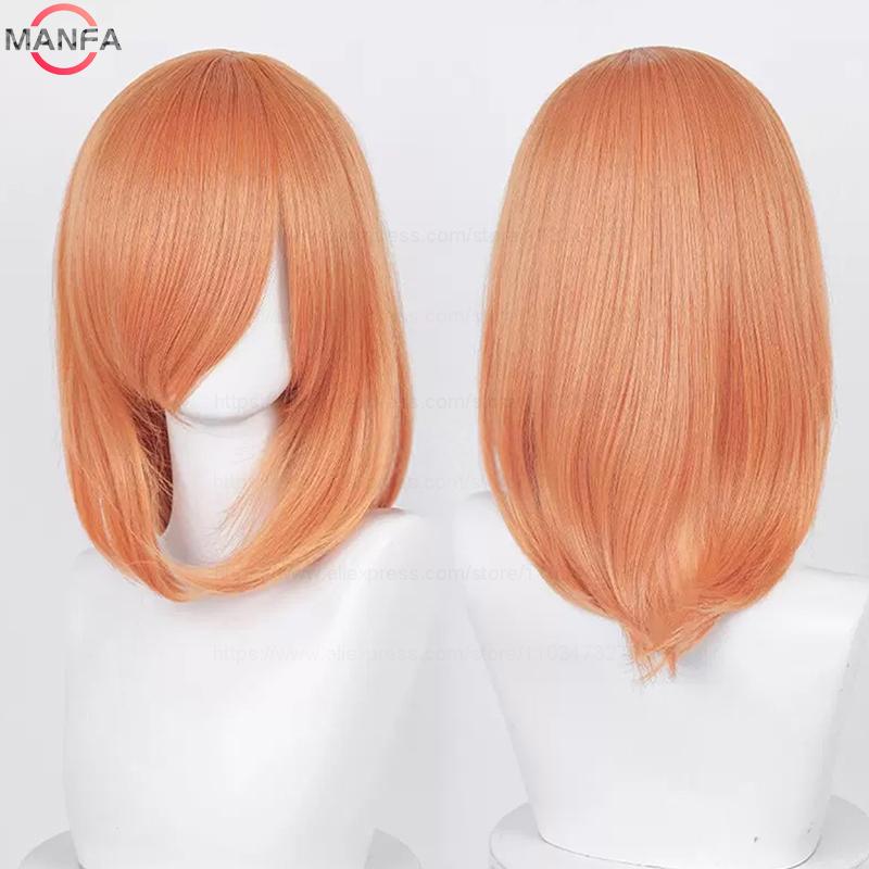 40cm Medium Basic Anime Cosplay Wig Bang Blond  Black White Red Pink Green Brown Gold Blue Heat Resistant Synthetic Hair Wigs