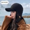 Winter fleece cold hat children thickened warm Lei Feng hat outdoor windproof ear protector knitted wool hat