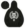 Kan6312 Khzb0195 Sweat à capuche zippé doublé polaire Pitbull Noir