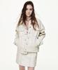 Bikwaieos Faux Leather Pocket Mini Skirts_Cream