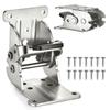 Heavy-duty Folding Bracket 0°-90°-180°, Silver Self-locking Quick-install Extension Support, 2 Pieces
