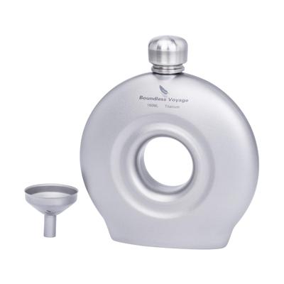 Boundless Voyage Titanium Hip 180ml with Perfect for and Perfect for Solo and Outdoor Includes Storage Flask, Round, Capacity, Funnel, Lightweight,