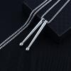 Edelstahl Silber Drumstick Anhänger Halskette Schmuck Ornament Zarte Schlüsselbeinkette Accessoire für Musikliebhaber