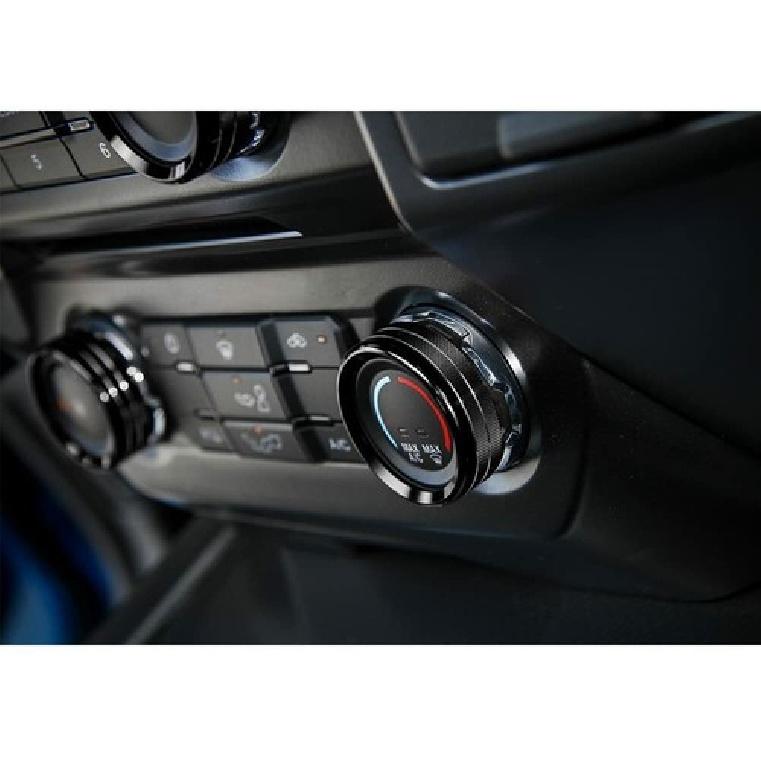 6X Black Air Conditioner Switch Trailer 4WD VOL Knob Trim for 16+ Ford F150 XLT