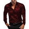 Floral Pattern Fashion Casual Men's Long Sleeve Shirt Formal Shirt Party Evening Summer Spring Autumn Lapel Long Sleeve