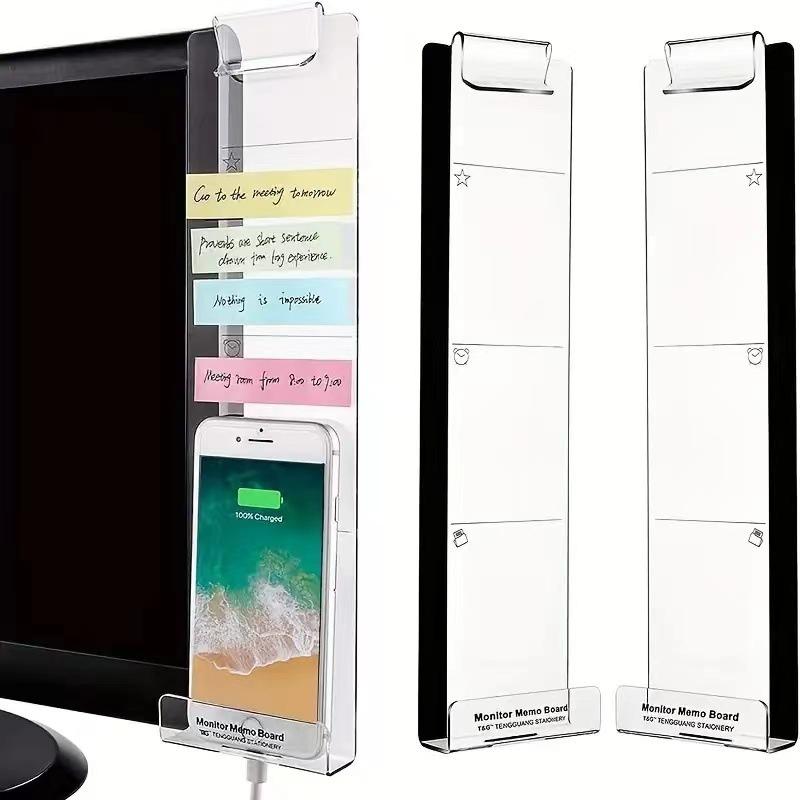 2pcs Computer Monitor Memo Board: Perfect Office Accessories for Women & Men - Home Office Decor & Desktop Message Holder
