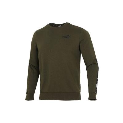 Side Logo Tape Crew Neck Sweatshirt Men Sweatshirt Green 849562-70
